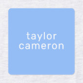 Naam op blauw ijzer op kleding labels (Design 2)