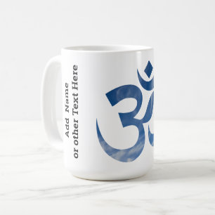 Naam op, Blauwe Lucht Wolken Patroon Om Symbool 15 Koffiemok