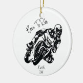 Naam op 'Born To Ride' Keramisch Ornament (Links)