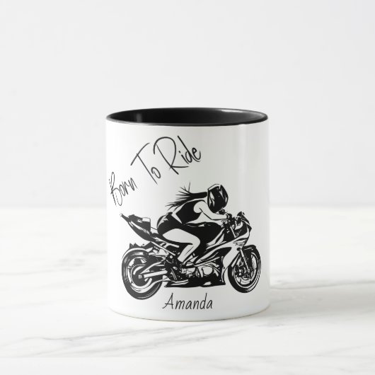 Naam op 'Born To Ride' Mok (Midden)