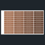 Naam op bruine kleefstof labels<br><div class="desc">Zelfklevende waterdichte naamlabels zijn wasgoed- en vaatwasmachinebestendig. *CREËER TOT 4 NAMEN. Voorkom dat uw objecten verloren gaan. Goed voor schoolbenodigdheden,  voedselcontainers,  waterflessen voor kinderen,  volwassenen,  school,  sport en werk. U kunt ook kiezen voor vormen en maten en van kleefstof,  ijzer-op en kleding etiketten. MEER kleuren in ons collectie.</div>