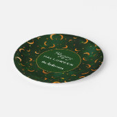 Naam op Crescent Moons & Stars Bokeh Pattern 7-in Papieren Bordje (Gekanteld)