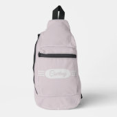 Naam op Deco Style Band over  Blush Pink Sling Bag (Voorkant)