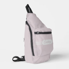 Naam op Deco Style Band over  Blush Pink Sling Bag