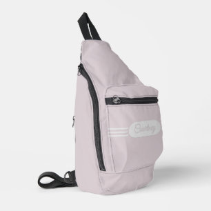 Naam op Deco Style Band over Pretty Blush Roze Sling Bag