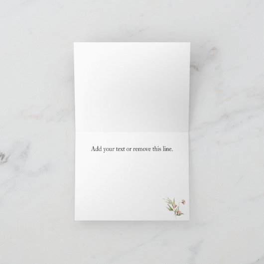 Naam op Elegant Fine Art Bloemendruppel Bedankkaart (Binnen)