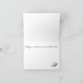 Naam op Elegant Fine Art Bloemendruppel Bedankkaart (Binnen)