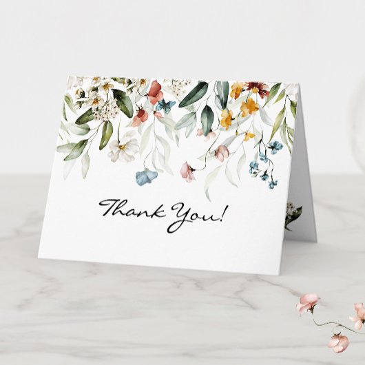 Naam op Elegant Fine Art Bloemendruppel Bedankkaart