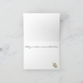 Naam op Elegant Fine Art Bloemendruppel Bedankkaart (Binnen)