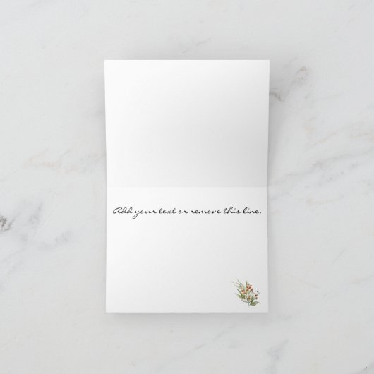 Naam op Elegant Fine Art Bloemendruppel Bedankkaart (Binnen)