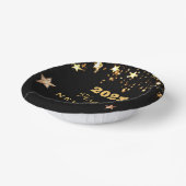 Naam op Elegante Gelukkige Nieuwjaar 7-in Document Papieren Kommen (Gebogen)