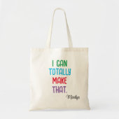 Naam op Funny Craft Gezegde Cotton Budget Tas (Voorkant)
