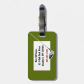 Naam op Golf Ball Bagagelabel (Achterkant verticaal)