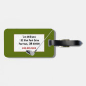 Naam op Golf Ball Bagagelabel (Achterkant horizontaal)