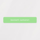 Naam op Groene Zelfklevende Waterdicht Labels (Design 1)