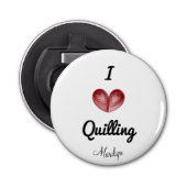 Naam op (ik hart) Your_Word Magnet Button Flesopener (Voorkant)