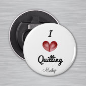 Naam op (ik hart) Your_Word Magnet Button Flesopener