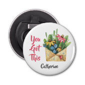 Naam op Illustrated Je hebt deze magneet Button Flesopener (Voorkant)