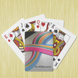 Naam op Kleurrijk Quilling Document Ontwerp Pokerkaarten