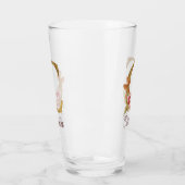 Naam op maat gouden folie Blush roze rozen letter  Glas (Links)