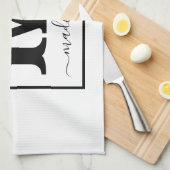 Naam op maat keukenhanddoeken cadeau (Quarter Fold)
