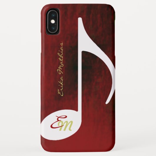Naam op muzieknotitie Case-Mate iPhone case (Achterkant)