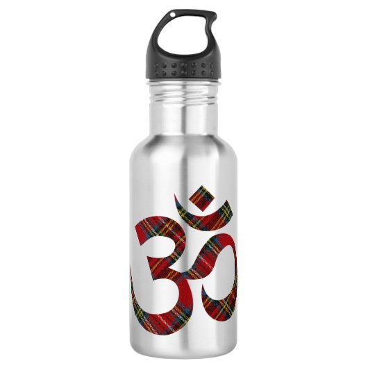 Naam op OM Symbool 18oz Roestvrij Waterfles (Voorkant)