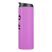 Naam op Orchidee Matching Design 12oz Thermosbeker (Geroteerd rechts)