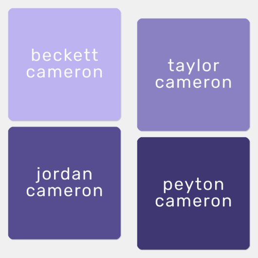 Naam op Paarse strijkijzer op kledinglabels Labels (Groep)