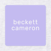 Naam op Paarse strijkijzer op kledinglabels Labels (Design 1)