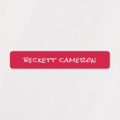 Naam op Rood Wit Blauw Zelfklevend Waterdicht Labels (Design 1)