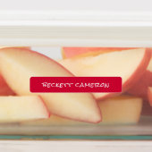 Naam op Rood Wit Blauw Zelfklevend Waterdicht Labels (Aangebracht)