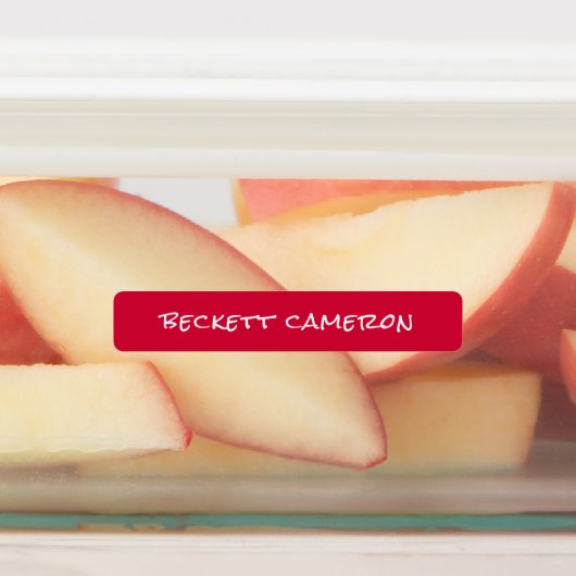 Naam op Rood Wit Blauw Zelfklevend Waterdicht Labels (Aangebracht)