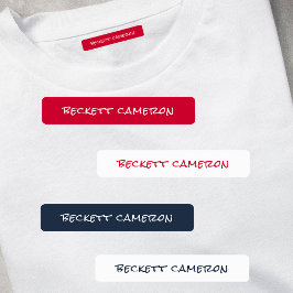 Naam op Rood Wit Blauw Zelfklevend Waterdicht Labels