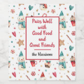 Naam op Snowman Sweets Set van (6) Wijn Etiket (Enkel label)