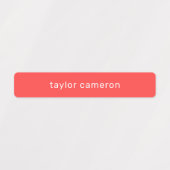 Naam op Tomaat Rode Lijm Labels (Design 2)