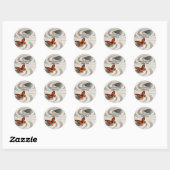 Naam op Zen Garden, 1,5" ronde Stickers (Vel)