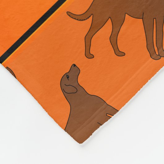 Naam oranje Chesapeake bay Fleece Deken (Hoek)