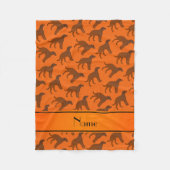 Naam oranje Chesapeake bay Fleece Deken (Voorkant)