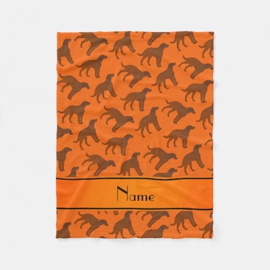 Naam oranje Chesapeake bay Fleece Deken (Voorkant)