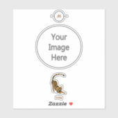 Naam Oranje Paisley Bengal Kitten Yoga Stretching Sticker (Vel)