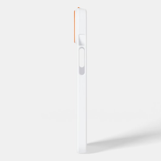 Naam oranje & witte strepe sport iPhone case (Achterkant / Links)