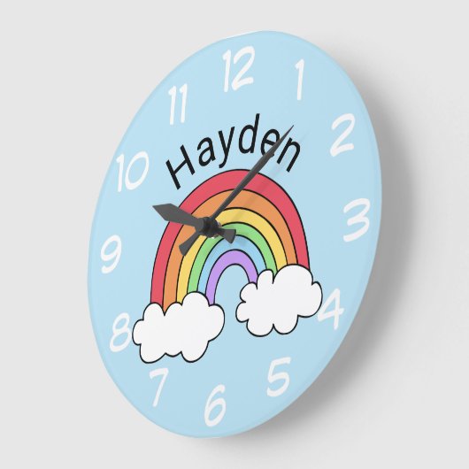 Naam over de regenboog grote klok (Hoek)