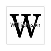 Naam Over Eenvoudig Vet Enkelvoudig Initiaal Monog Zelfinktende Stempel (Design)