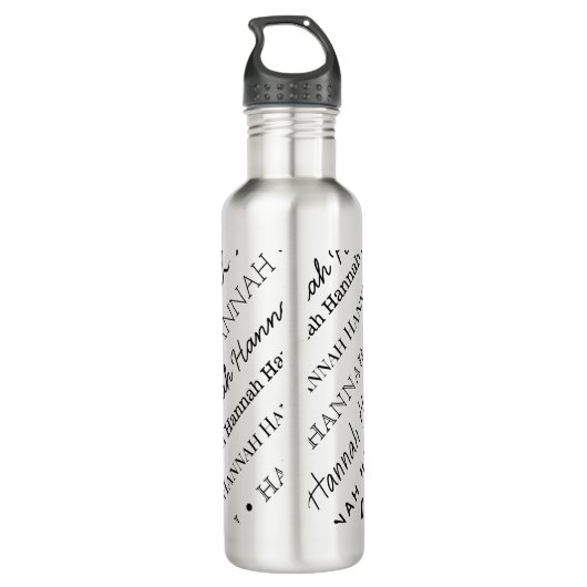 Naam over het Herhalen van Verschillende Doopvonte Waterfles (Achterkant)