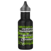 Naam over Neon Groene Collage Typografisch Waterfles (Links)