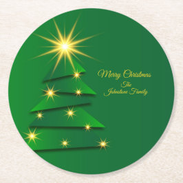 Naam overeenkomende set groene structuur wijzigen ronde kartonnen onderzetter