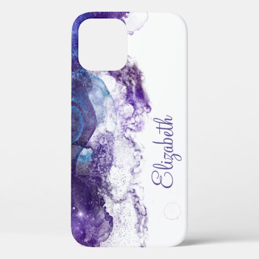 Naam Paarse Blauwe Galaxy Case-Mate iPhone Case (Achterkant)