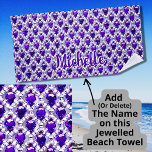 Naam Paarse diamanten Square Cut toevoegen Strandlaken<br><div class="desc">Paarse Diamanten Square Cut...  zie meer geweldige design in mijn winkel.</div>