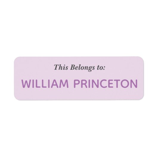 Naam Paarse Etiketten (Voorkant)
